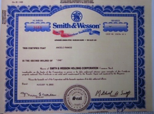 Smith wesson aktie blau - smith&, wesson-